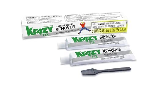 Krazy Fix Super Glue Remover, Gel Formula for Maximum...