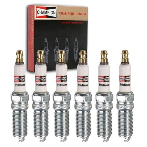 6 pc Champion Iridium Spark Plugs compatible with Ford...