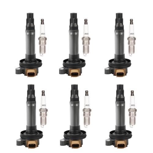 Set of 6 Ignition Coil Pack Spark Plugs Fits for...