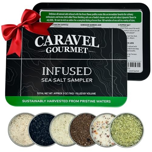 Infused Sea Salt Sampler Set, Finishing Salt for Seasoning,...