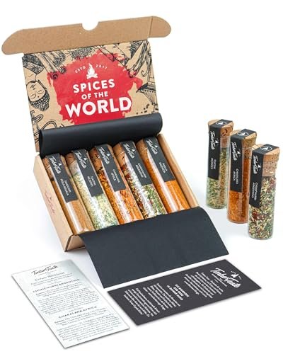 TIMBER TASTE® World Spice Gift Set - Collection of...