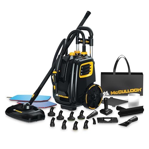 McCulloch MC1385 Deluxe Canister Steam Cleaner, 2-Hour...