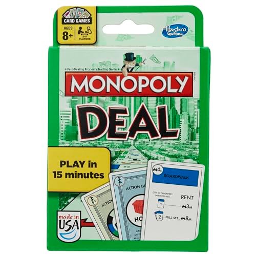 Monopoly Deal Card Game, Quick-Playing Family Game, 2-5...