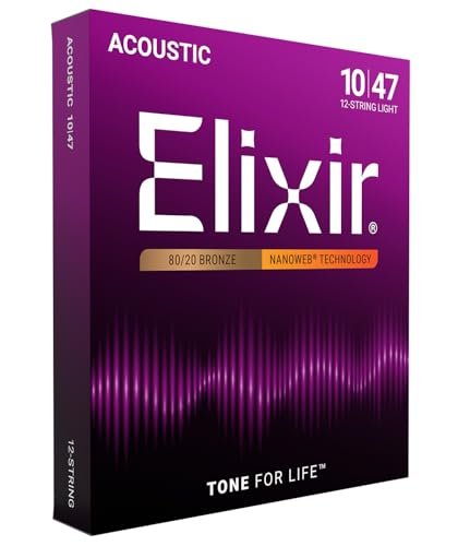 Elixir Strings, Acoustic Guitar Strings, 80/20 Bronze with...