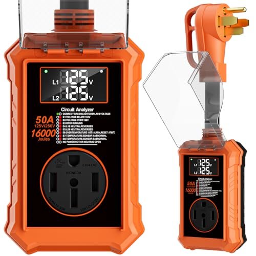 Rv Surge Protectors 50 Amp,16000 Joules Rv Circuit Analyzer...
