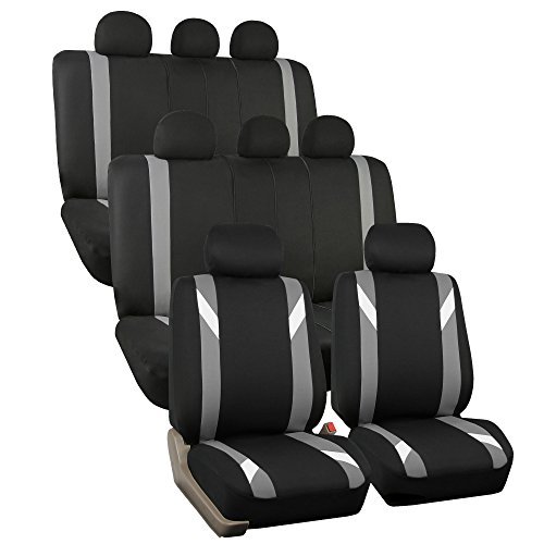 FH Group Three Row Premium Modernistic 8 Seater Car Seat...