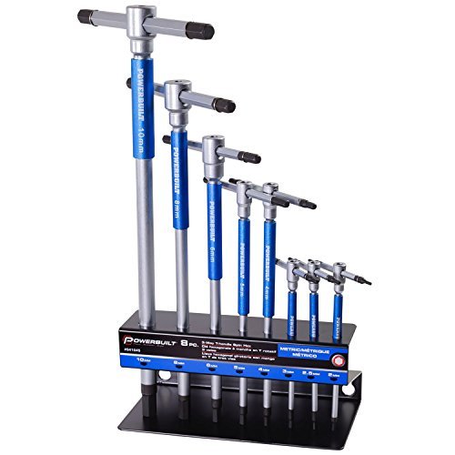Powerbuilt 8 Pc Metric T-Handle Hex Allen Key Wrench Set...