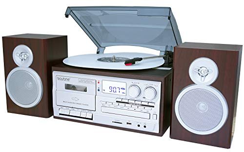 Boytone BT-28SPS Bluetooth Classic Style Record Player...