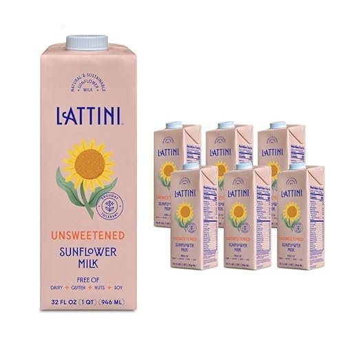 Lattini Unsweetened Non-Dairy Sunflower Milk | Plant-Based,...