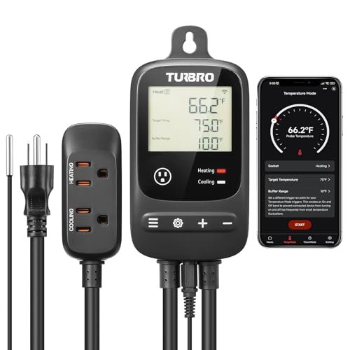 TURBRO Smart Temperature Controller Heating Cooling,...