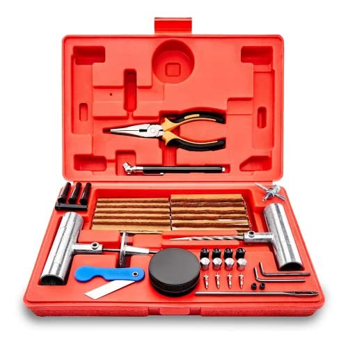 TOOLUXE 50003L Universal Heavy Duty Tire Repair Kit | 57...