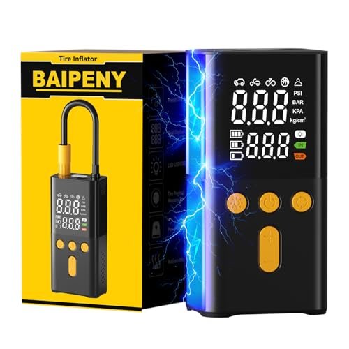 BAIPENY Portable Air Pump for Car Tires 150 PSI, 4X...