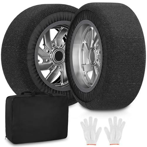 Oeaear 2 Pack Tire Snow Socks Snow Socks for Tires,...