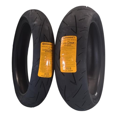 Continental Conti Sport Attack 2 120/70ZR17 Front &...
