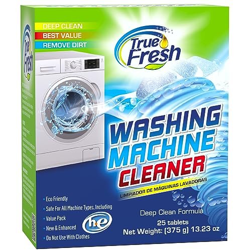 True Fresh Washing Machine Cleaner Tablets – 25-Pack Deep...