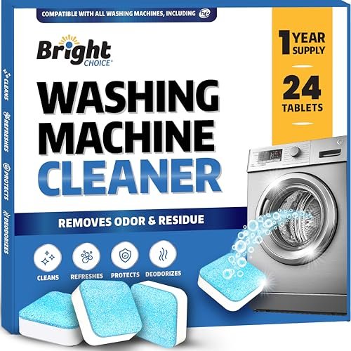 Washing Machine Cleaner Tablets 24 Pack - Deep Cleaning...