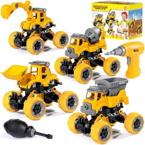 LUDILO 4PCS Take Apart Toys for 4 Year Old Boys...
