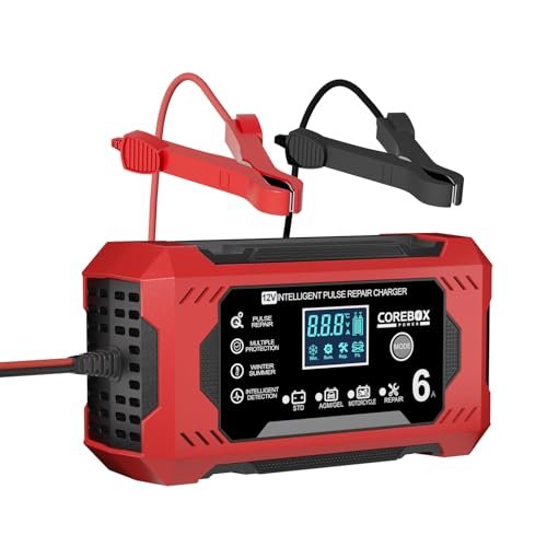 Corebox Battery Charger 6-Amp 12V Automatic Smart Battery...