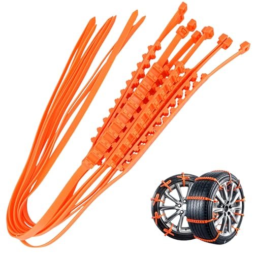 10 PCS Adjustable Anti-Slip Tire Zip Ties for Snow Chains...