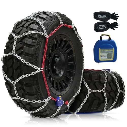 DEDC Tire Chains for Pickup Trucks, Anti Skid Snow Chains...