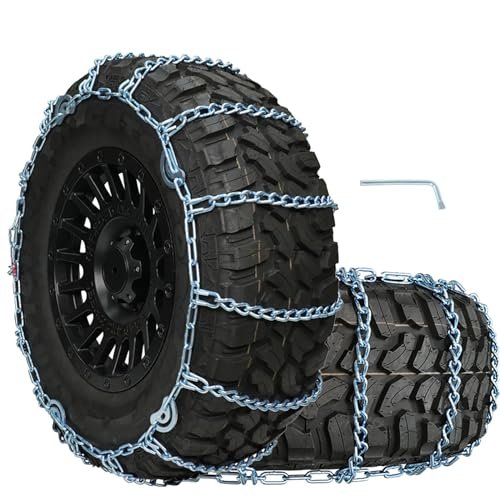 SCITOO QG2228CAM Snow Chains for Car Pickup Trucks...