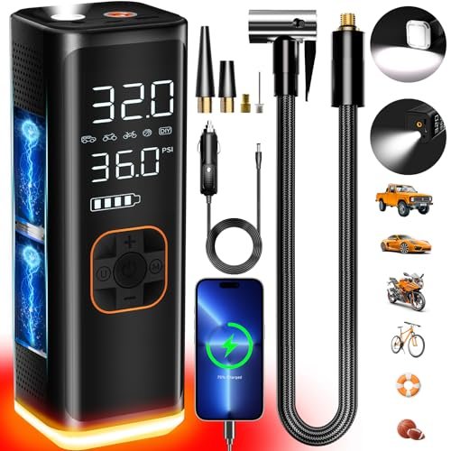 Tire Inflator Portable Air Compressor,12V DC Truck Air Pump...