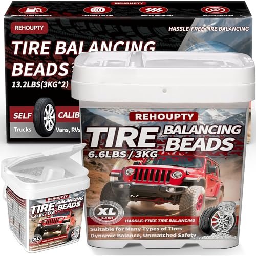REHOUPTY Tempered Glass Tire Balancing Beads 13.2LBS (3KG*2...