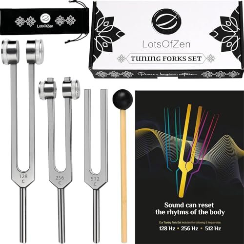 Tuning Forks for Healing Set (128Hz, 256Hz, 512Hz) —...