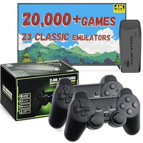 New Retro Gaming Console & Game Stick Pro - 20,000+...