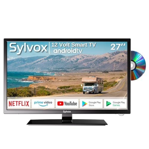 SYLVOX RV TV, 27-Inch 12 Volt Television, Smart Google...
