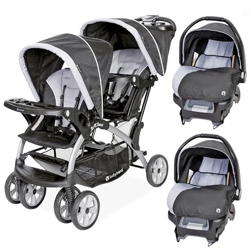 Baby Trend Infant and Toddler Double Stroller & 2 Car...