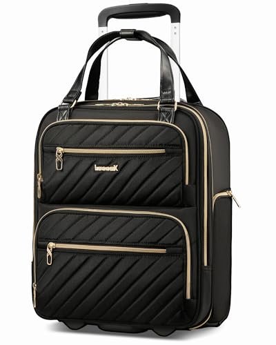 LUGGEX Underseat Carry On Luggage with Wheels, Stylish...