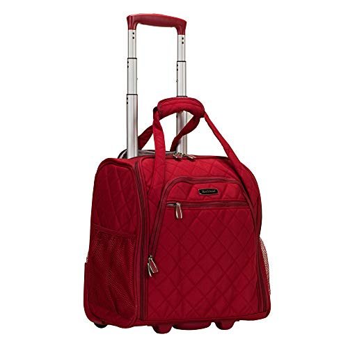 Rockland Melrose Upright Wheeled Underseater Luggage, Red,...