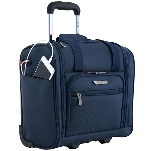 TPRC Smart Under Seat Carry-On Luggage with USB Charging...