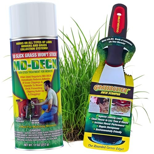 Mo Deck Lawn Mower Non-Stick Spray w/Deck Scraper Tool –...