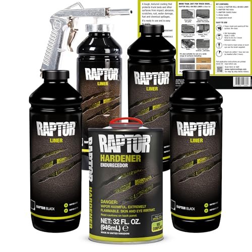 Raptor Black Urethane Spray-On Truck Bed Liner Kit,...