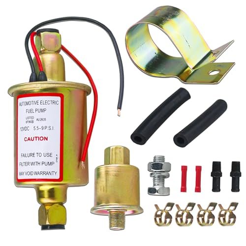 Universal Electric Fuel Pump 5-9 PSI 30GPH 12V DC E8012S...