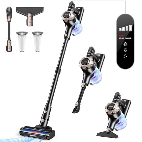Cordless Vacuum Cleaner, 8-in-1 Lightweight Stick Vacuum...