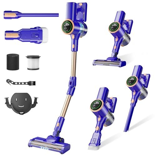 MHRMHR Cordless Vacuum Cleaner, 180° Bendable Wand Stick...