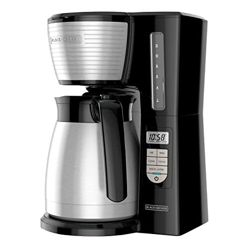 BLACK+DECKER 12-Cup Thermal Programmable Coffee maker, Brew...