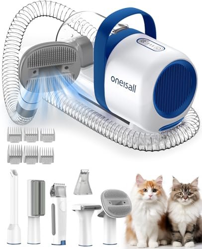 oneisall Cat Vacuum Groomer Quiet, Pet Vacuum Grooming Kit...