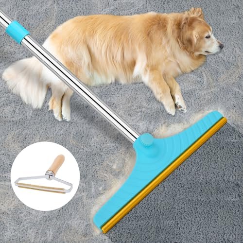 Carpet Rake for Pet Hair Removal - Reusable Pet Hair...