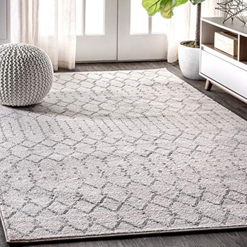 JONATHAN Y Boho Vintage Diamond Cream/Gray Indoor Area Rug...
