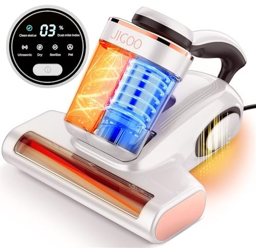 JIGOO Bed Vacuum Cleaner with Dust Sensor, Mattress Vacuum...