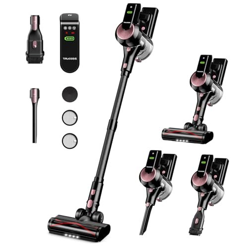 Cordless Vacuum Cleaner, 40Kpa 45Mins Vacuum Cleaners for...