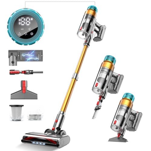 MBYULO Cordless Vacuum Cleaner for Home 600W 55Kpa Upgraded...