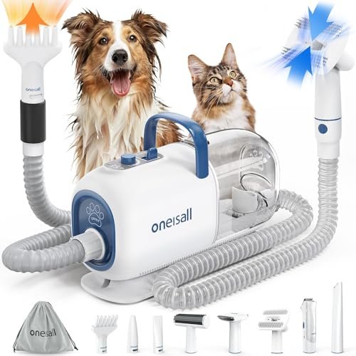 oneisall Dog Vacuum & Dryer for Shedding Grooming, 8 in...