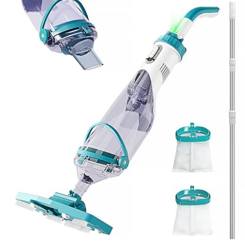 Cordless Pool Vacuum for Above Ground Pool 19.5 GPM,All...