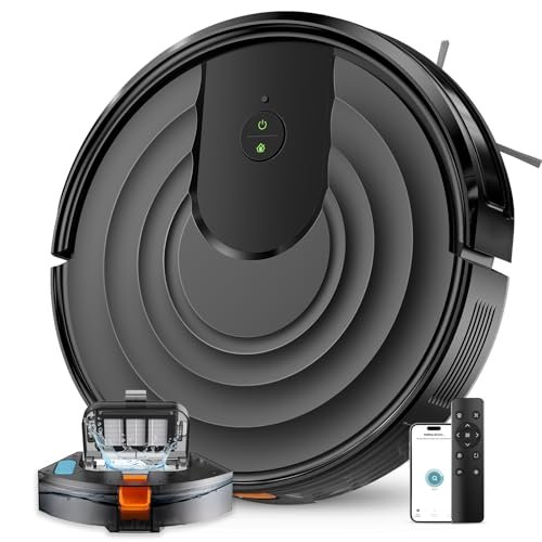Robot Vacuum and Mop Combo, Robotic Vacuum Cleaner 5000Pa...