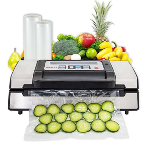 Nesco Deluxe Food VS-12 Vacuum Sealer, 130 Watts, Kit...